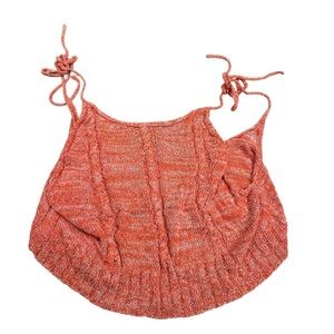 Free People Bombshell Tank Knit top size small orange open